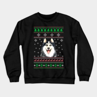 Cute Siberian Husky Dog Lover Ugly Christmas Sweater For Women And Men Funny Gifts Crewneck Sweatshirt